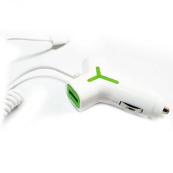 Incarcator auto KW-39 3.1A - 2 x USB + cablu Type-C