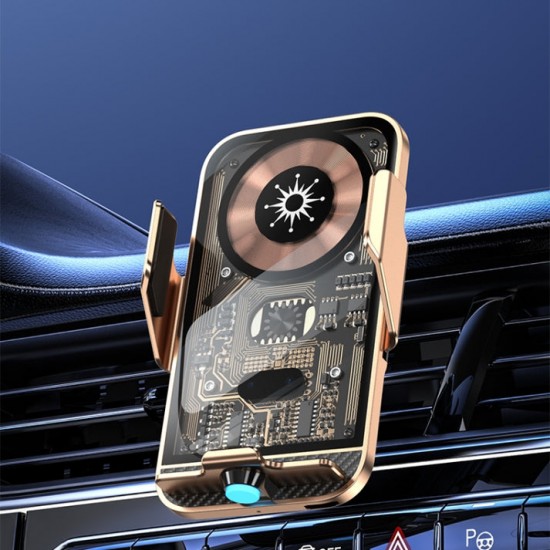 Suport universal cu incarcare Wireless Grila auto- C10 GOLD