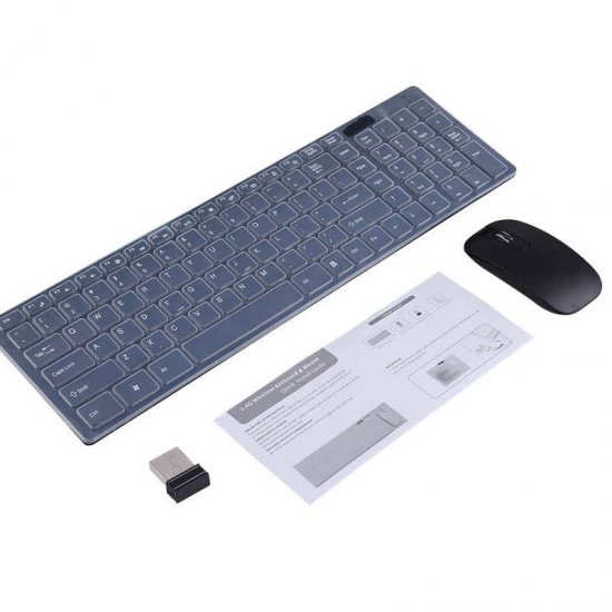 KIT Wireless slim Tastatura si Mouse - Negru