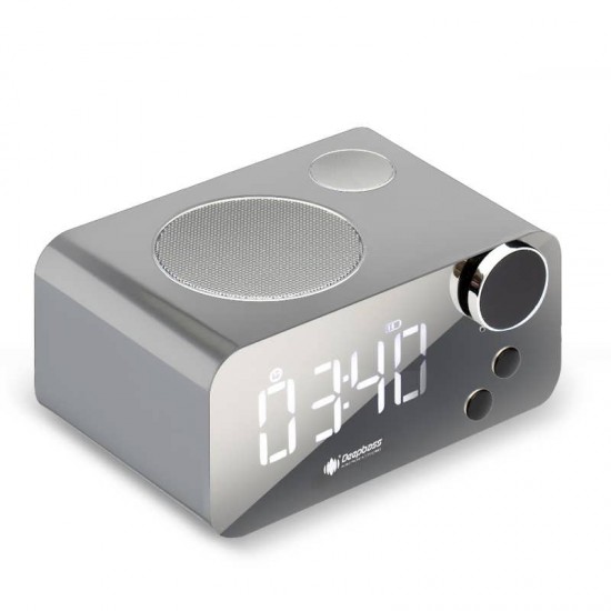 Boxa portabila DeepBass D-F2 Smart cu conectare prin Bluetooth - Argintiu