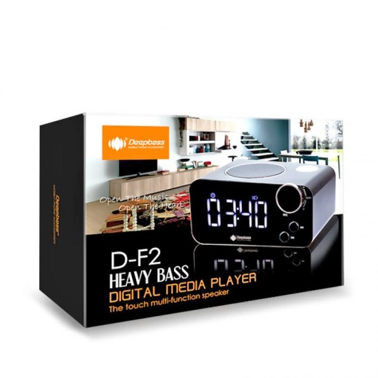 Boxa portabila DeepBass D-F2 Smart cu conectare prin Bluetooth - Argintiu