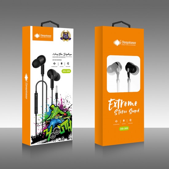 Casti In-Ear Deepbass DS-300 Handsfree - Negru