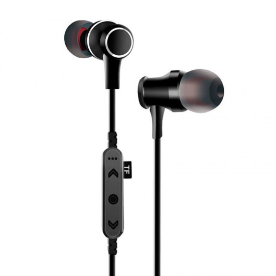 Casti metalice Deepbass D-22 In-Ear Wireless Bluetooth - Negru