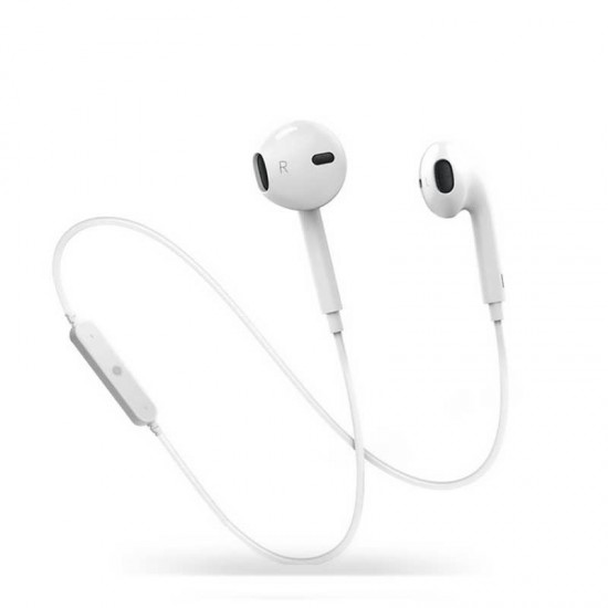 Casti In-Ear Wireless Handsfree pentru sport cu conectare prin Bluetooth - Alb