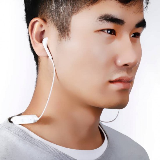 Casti In-Ear Wireless Handsfree pentru sport cu conectare prin Bluetooth - Alb