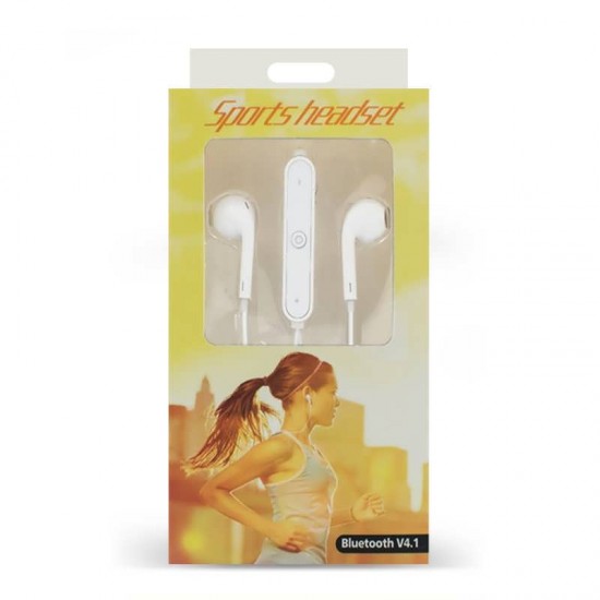 Casti In-Ear Wireless Handsfree pentru sport cu conectare prin Bluetooth - Alb