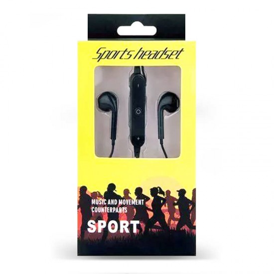 Casti In-Ear Wireless Handsfree pentru sport cu conectare prin Bluetooth - Negru