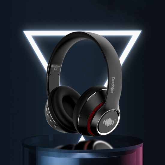 Casti On-Ear Wireless cu Bluetooth Deepbass R4- Negru