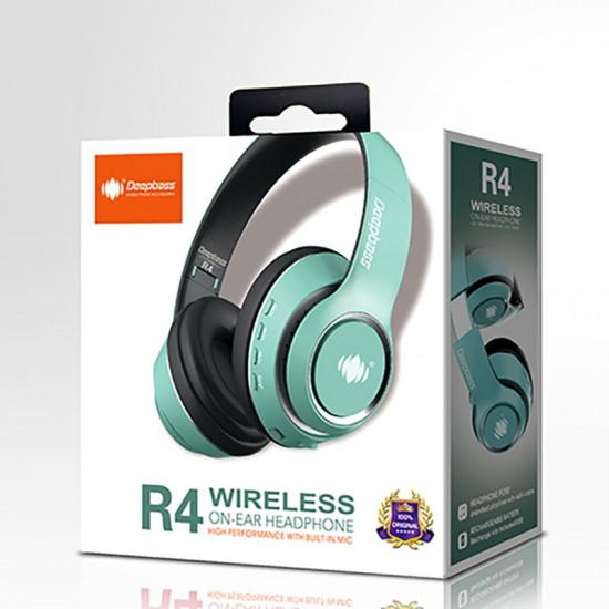 Casti On-Ear Wireless cu Bluetooth Deepbass R4- Verde