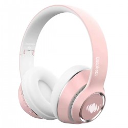 Casti On-Ear Wireless cu Bluetooth Deepbass R4- Roz