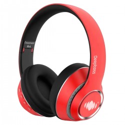 Casti On-Ear Wireless cu Bluetooth Deepbass R4- Rosu
