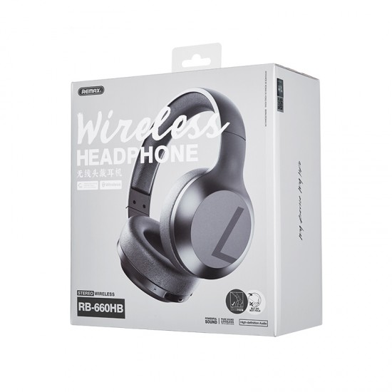 Casti On-Ear Wireless Bluetooth Remax RB-660HB - Negru