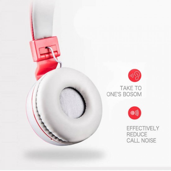 Casti On-Ear Wireless Bluetooth cu Handsfree MS - 881A - Rosu