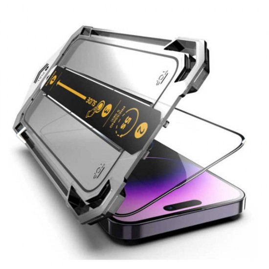 Folie sticla plus aplicator pentru iPhone 16e 3D Generation Full Screen 