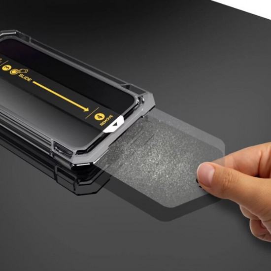 Folie sticla plus aplicator pentru iPhone 15 Pro 3D Generation Privacy