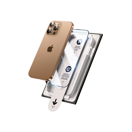 Folie sticla pentru iPhone 16 Pro Remax Aplicator Full Screen