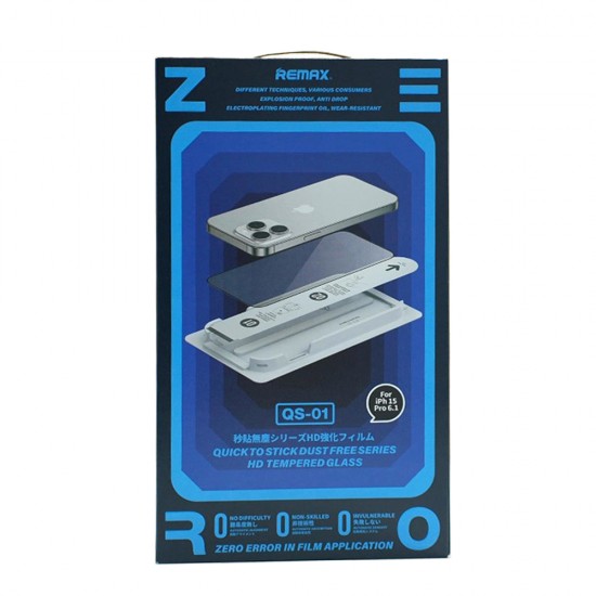 Folie sticla pentru iPhone 16 Pro Remax Aplicator Full Screen