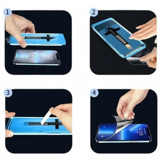 Folie sticla plus aplicator pentru Samsung Galaxy A56 Full Screen 