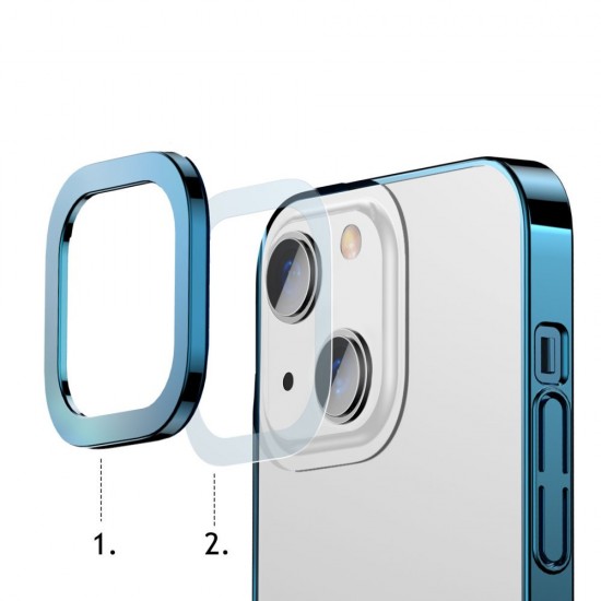 Husa spate pentru iPhone 13 Baseus Glitter - Albastru