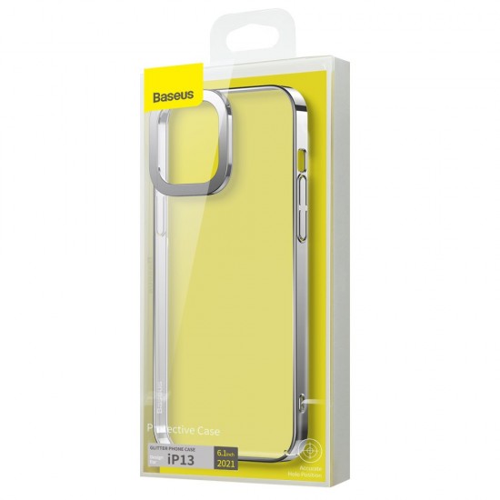 Husa spate pentru iPhone 13 Baseus Glitter - Argintiu