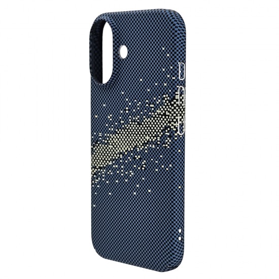 Husa spate pentru iPhone 16 Berlia Fiber Magsafe - Albastru