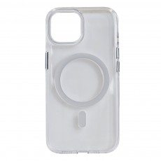 Husa spate pentru iPhone 15 Berlia Sheen Magsafe - Alb