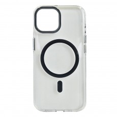 Husa spate pentru iPhone 15 Berlia Sheen Magsafe - Gri inchis