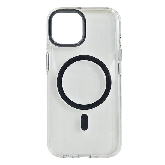 Husa spate pentru iPhone 15 Berlia Sheen Magsafe - Gri inchis