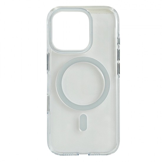 Husa spate pentru iPhone 16 Pro Berlia Sheen Magsafe - Alb