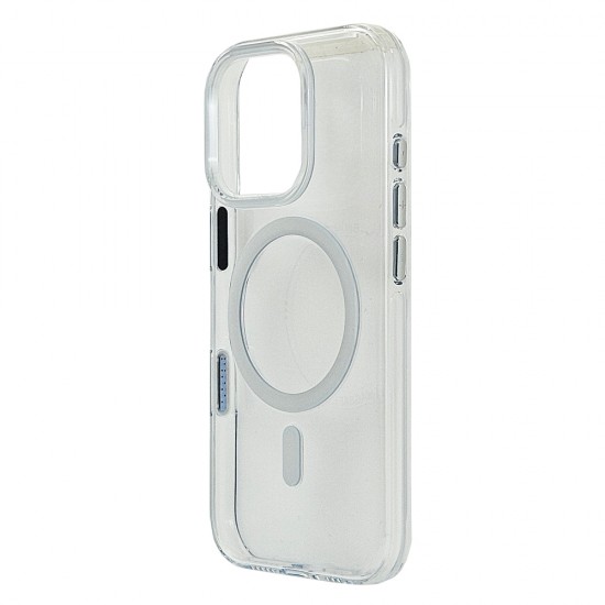 Husa spate pentru iPhone 16 Pro Berlia Sheen Magsafe - Alb