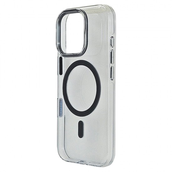 Husa spate pentru iPhone 15 Pro Max Berlia Sheen Magsafe - Gri inchis