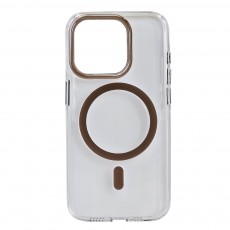 Husa spate pentru iPhone 15 Pro Max Berlia Sheen Magsafe - Maro