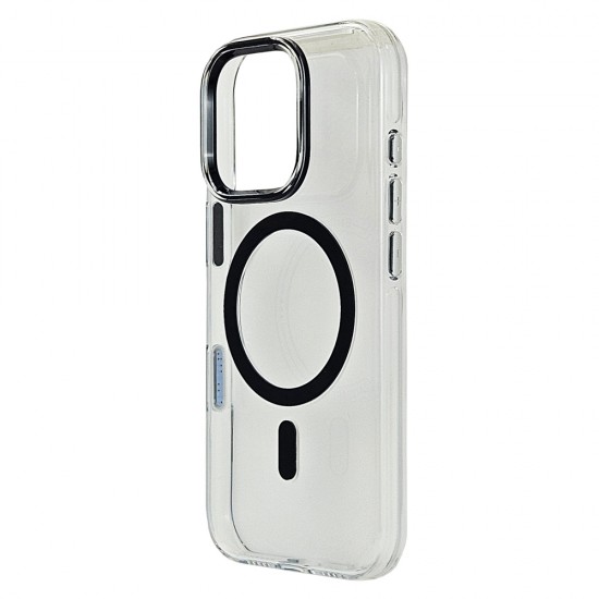 Husa spate pentru iPhone 15 Pro Berlia Sheen Magsafe - Negru
