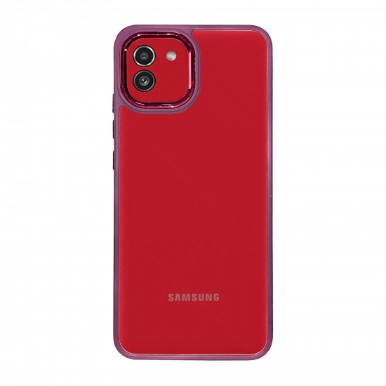 Husa spate pentru Samsung Galaxy A03 - Leaf Case Visiniu