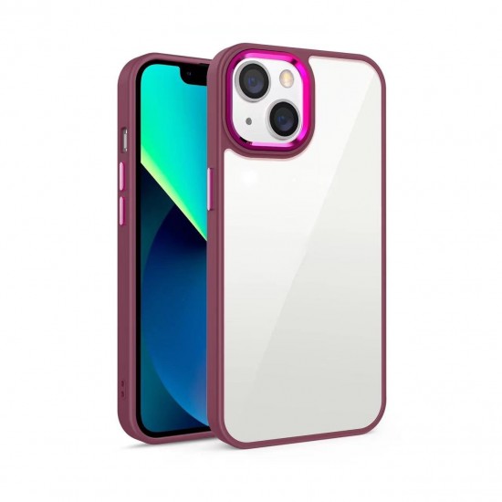 Husa spate pentru iPhone 12 Pro Max - Leaf Case Visiniu