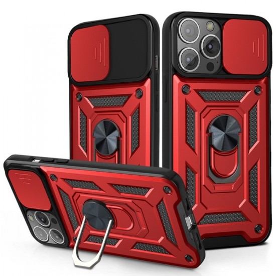 Husa spate pentru iPhone 13 Pro Max - Slide Case Rosu