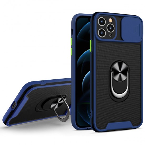 Husa spate pentru iPhone 12 Pro Max - Slide Case Albastru