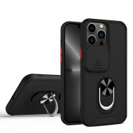 Husa spate pentru iPhone 13 Pro - Slide Case Negru