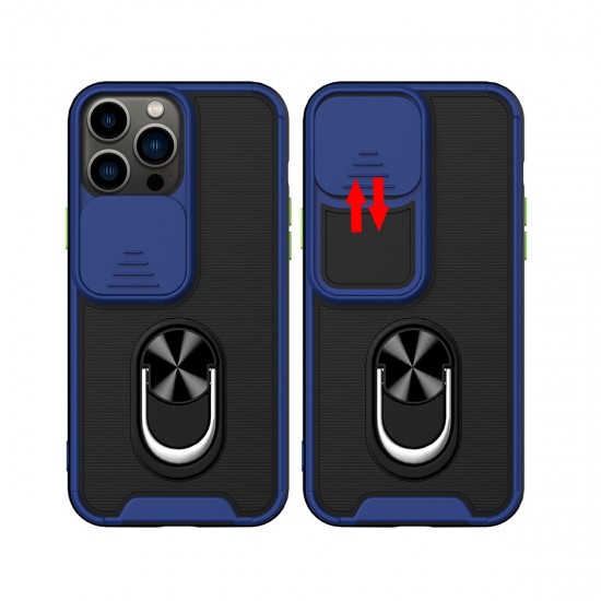 Husa spate pentru iPhone 13 Pro - Slide Case Negru