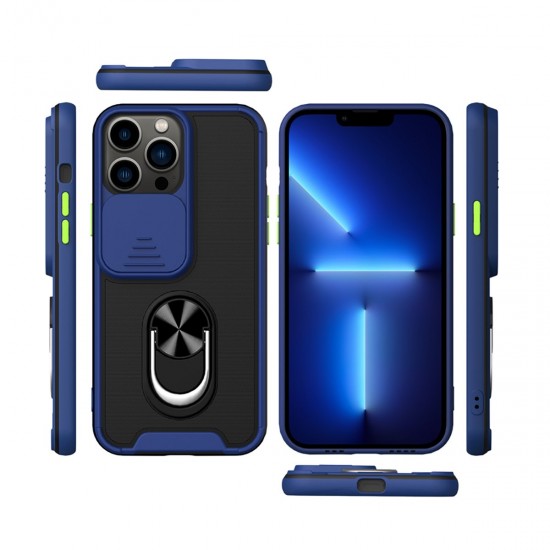 Husa spate pentru iPhone 13 Pro - Slide Case Negru