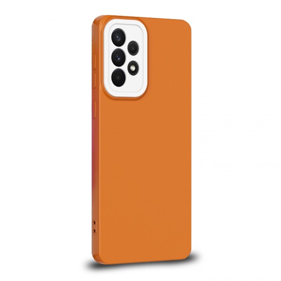 Husa spate pentru Samsung Galaxy A23 - Vanex Case Portocaliu Alb