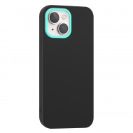 Husa spate pentru iPhone 14 Plus - Vanex Case Negru si Turcoaz