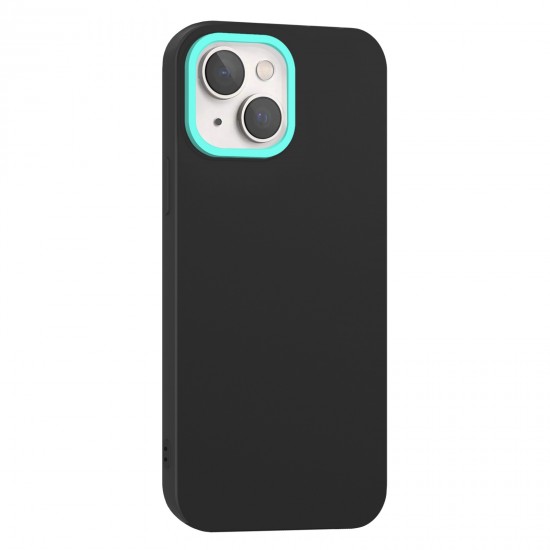 Husa spate pentru iPhone 14 Plus - Vanex Case Negru si Turcoaz