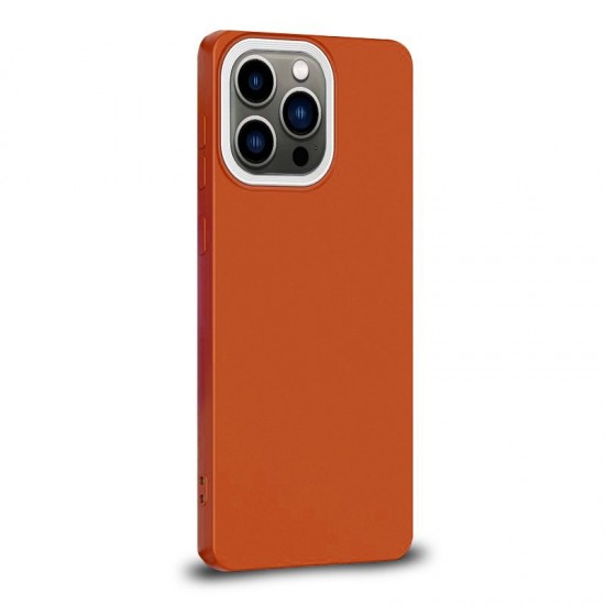 Husa spate pentru iPhone 14 Pro - Vanex Case Portocaliu si Alb