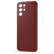 Husa spate pentru Samsung S22 Ultra - Silicon Line Marsala