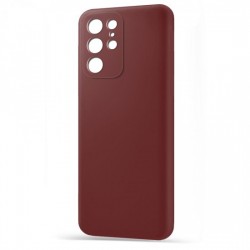 Husa spate pentru Samsung S22 Ultra - Silicon Line Marsala