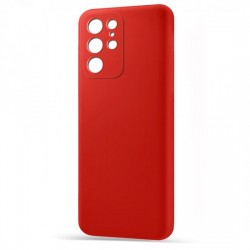 Husa spate pentru Samsung S22 Ultra - Silicon Line Rosu