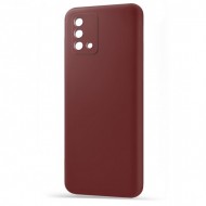 Husa spate pentru Oppo A74 - Silicon Line Marsala