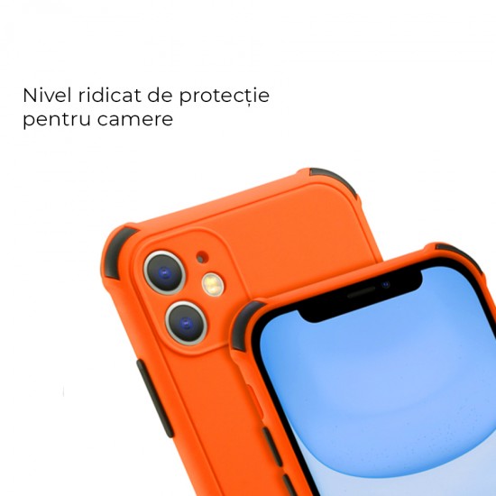Husa spate pentru iPhone 12 Pro - Air Matte Case Gri/Rosu