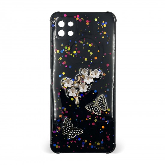 Husa spate pentru Samsung Galaxy A22 5G - Blossom Case Negru